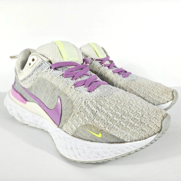 Nike React Infinity Run Flyknit 3 Womens 6.5 White Pink Running Shoes DZ3016-100 - Picture 1 of 16